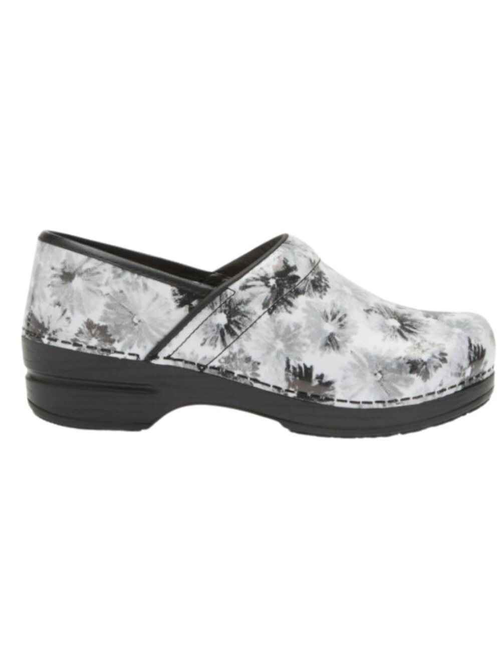 Sanita Inkwell Printed Patent Women’s Clogs – Black